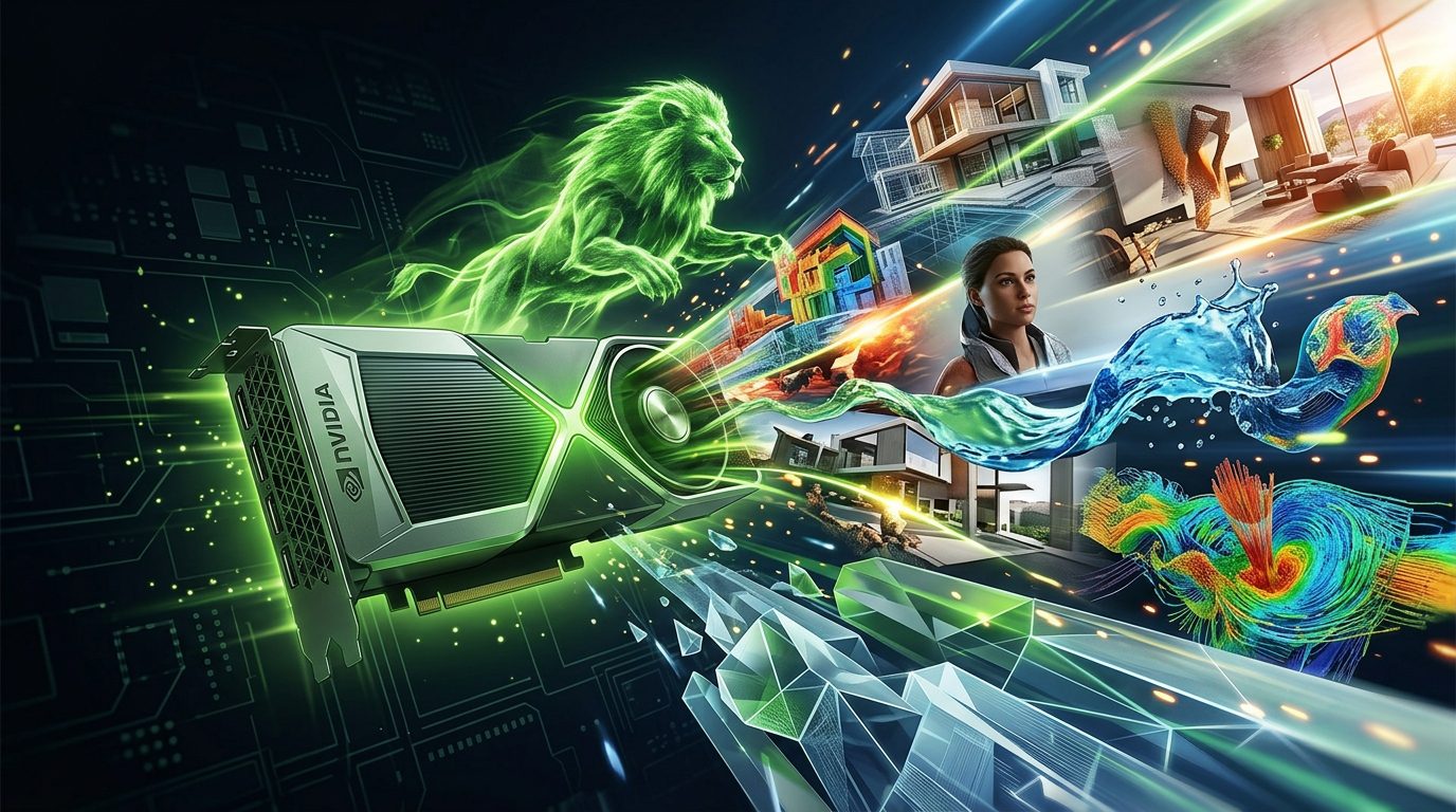 NVIDIA GPU rendering vs CPU comparison chart