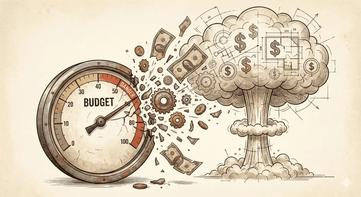 renovation regrets chart showing budget overruns